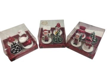 Dekoratif Tealight Yılbaşı Mumu (4 Adet)