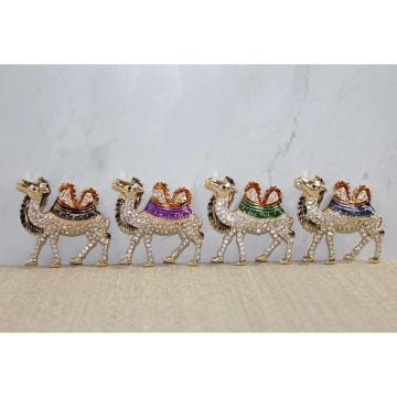 Swarovski Renkli Deve Tasarım Magnet Buz Dolabı Süsü
