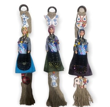Asılabilir Köylü Kızı Kapı Duvar Süsü (60 cm)