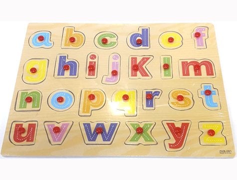 Ahşap Tutmalı Harf Puzzle ( 26 Parça)