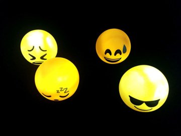 Dekoratif Emoji Gülen Yüz Led Gece Lambası