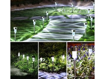 Güneş Enerjili Solar Bahçe Lambası Metal (10 Adet)