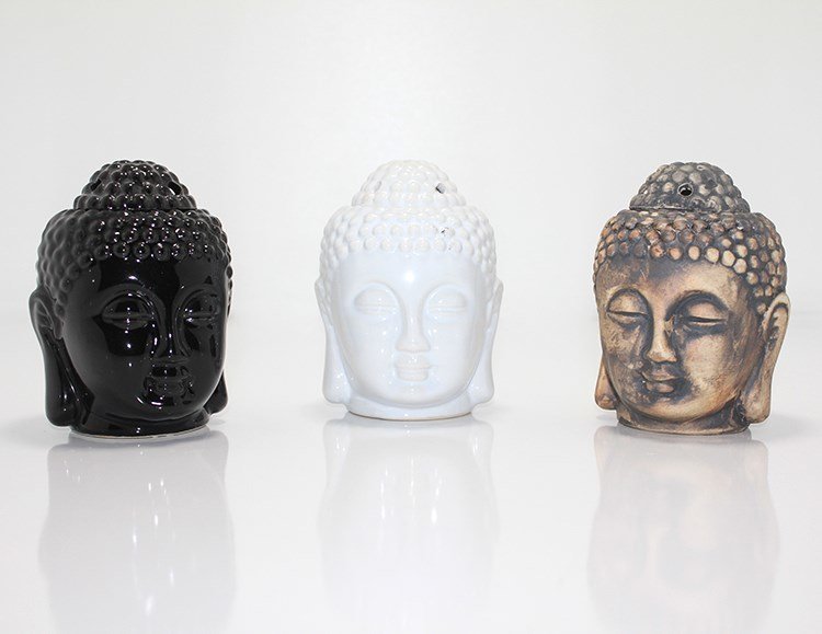Seramik Buda Kafası Şeklinde Dekoratif Buhurdanlık