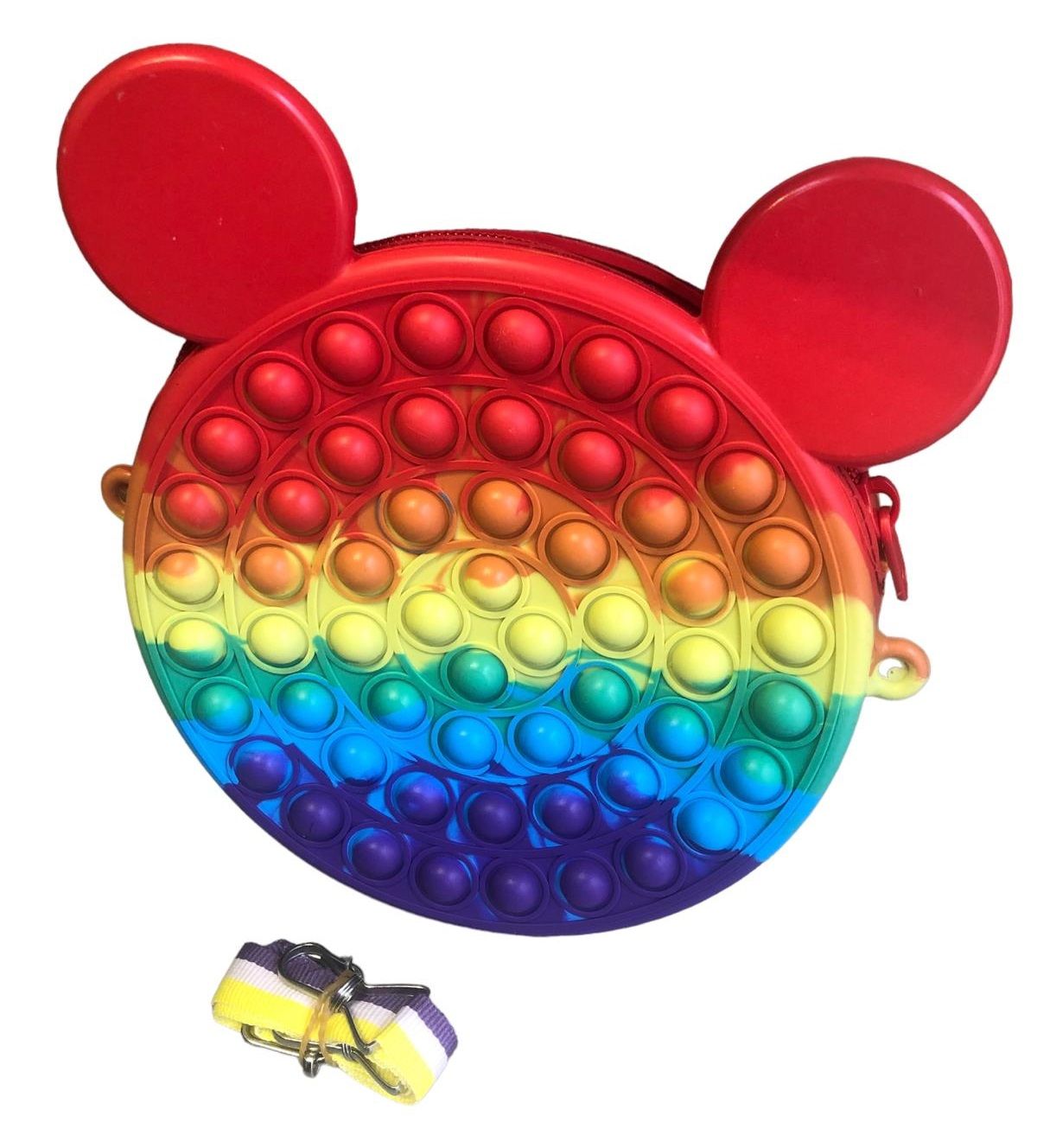 Pop It Push Bubble Renkli Kulaklı Tasarımlı Çanta
