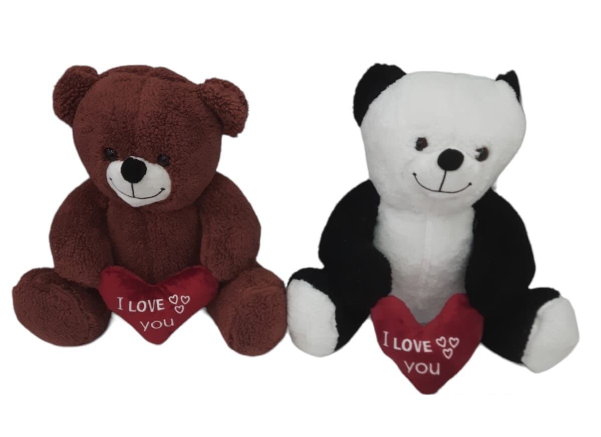 Kalpli I love You Temalı Sevgiliye Hediye Peluş Ayıcık (45 cm)