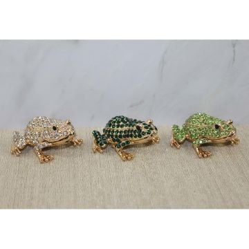 Swarovski Taşlı Tekli Kurbağa Figürü