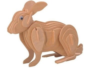 Ahşap 3D Puzzle Tavşan Maketi