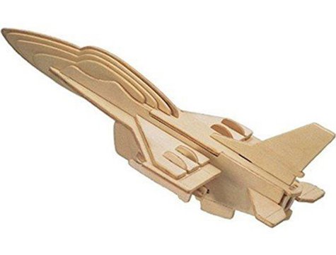 Ahşap 3D Puzzle F16 Uçak Maketi