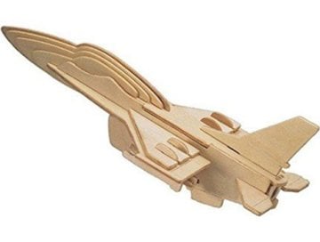 Ahşap 3D Puzzle F16 Uçak Maketi
