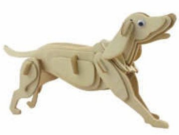 3D Ahşap Köpek Maketi Puzzle