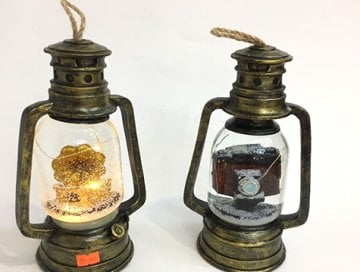Nostaljik Gaz Lambası Tasarımlı Işıklı Su Küresi