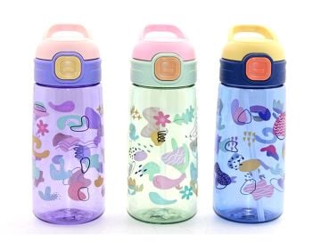 Renkli Desenli Tasarımlı Pipetli Suluk 600ML