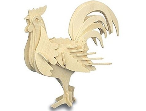 3D Horoz Puzzle Ahşap Maket