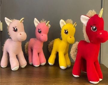 Sevimli Tek Boynuzlu At Peluş Oyuncak (35 cm)