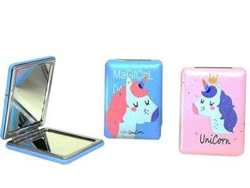 Unicorn Tasarımlı Cep Makyaj Aynası (12 Adet)