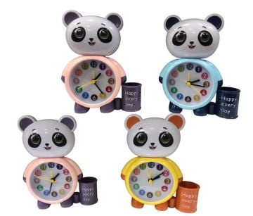Panda Tasarımlı Masa Saati Kalemlik