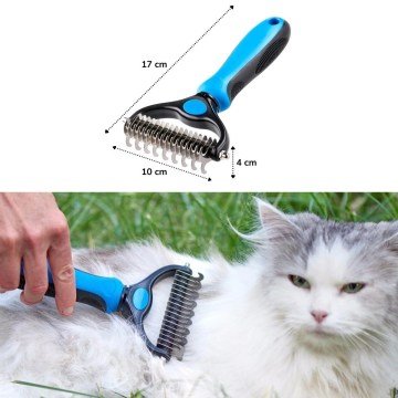 Metal Uçlu Kedi Köpek Bakım Kıtık Tüy Topak Açıcı Tarak