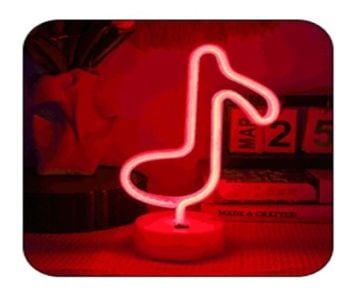 Nota Tasarımlı Neon Işık Gece Lambası Parti İçin Duvar Dekoru