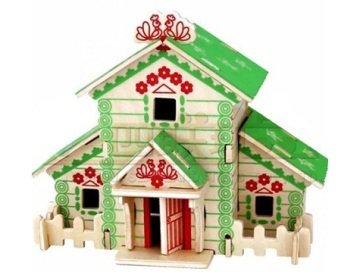 Ahşap 3D Puzzle Orman Evi Maketi