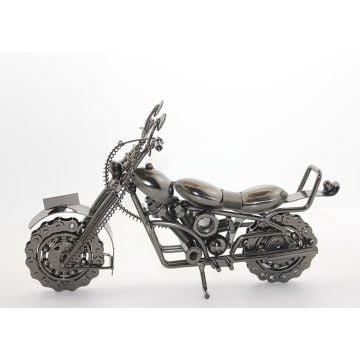 Dekoratif Bilyeli Metal Model Motosiklet Biblo  (27 cm)