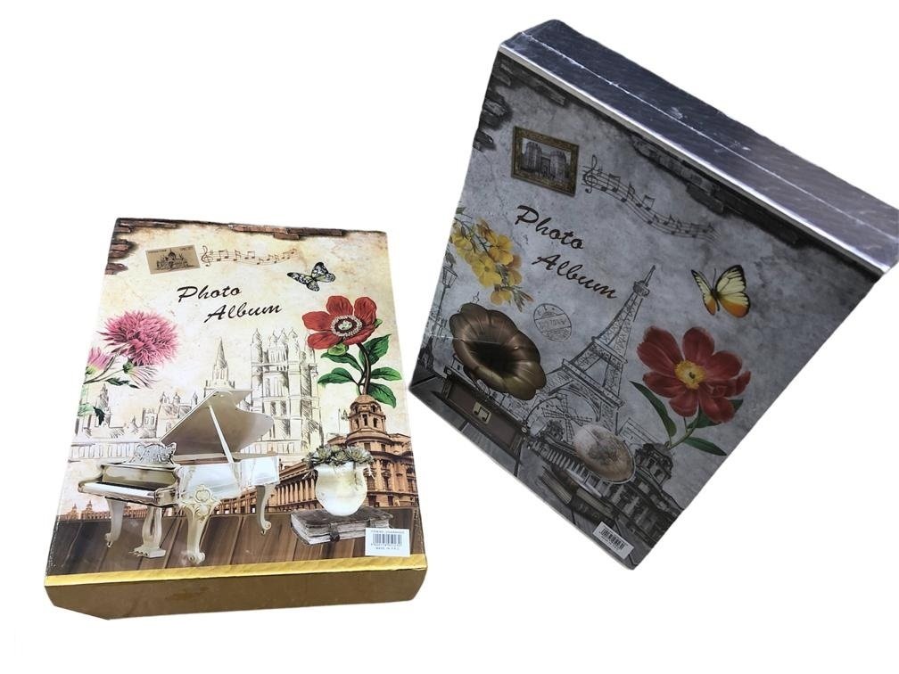 Fotoğraf Albümü Piyano ve Çiçek Tasarımlı 200 Adet Resimli (15cm x 20cm)