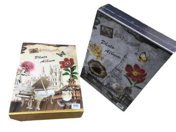 Fotoğraf Albümü Piyano ve Çiçek Tasarımlı 200 Adet Resimli (15cm x 20cm)