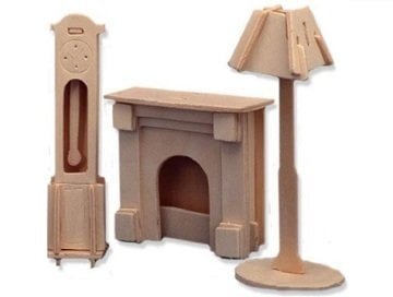 Ahşap 3D Puzzle Maket Saat Lamba Maketi