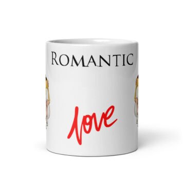 Romantik Sevgili Temalı Seramik Kupa Bardak