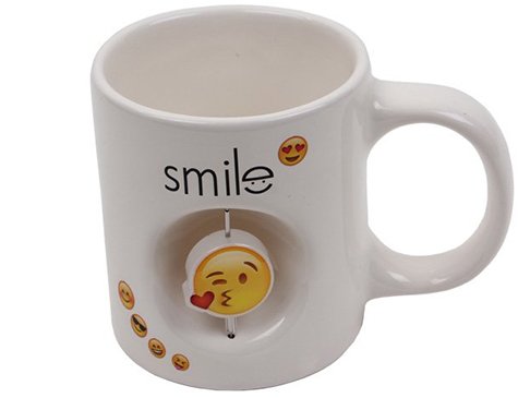 Dekoratif Smile Stres Seramik Kupa Bardak