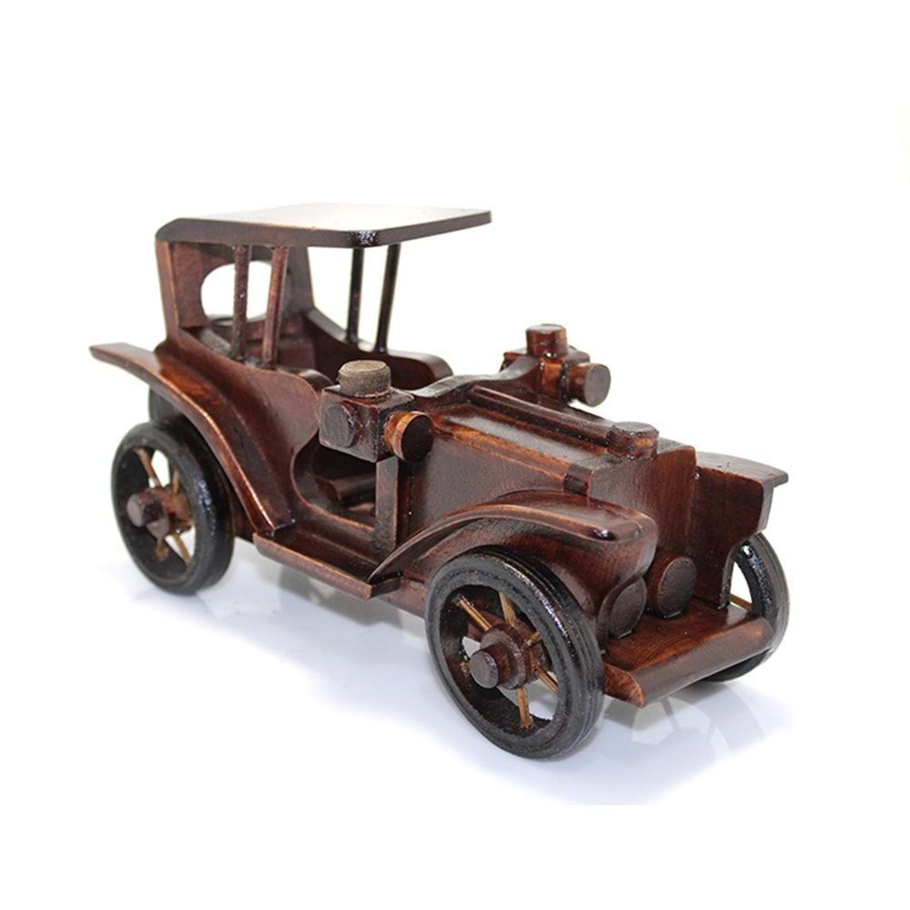 Dekoratif Nostaljik Ahşap Vosvos Araba (23 cm)