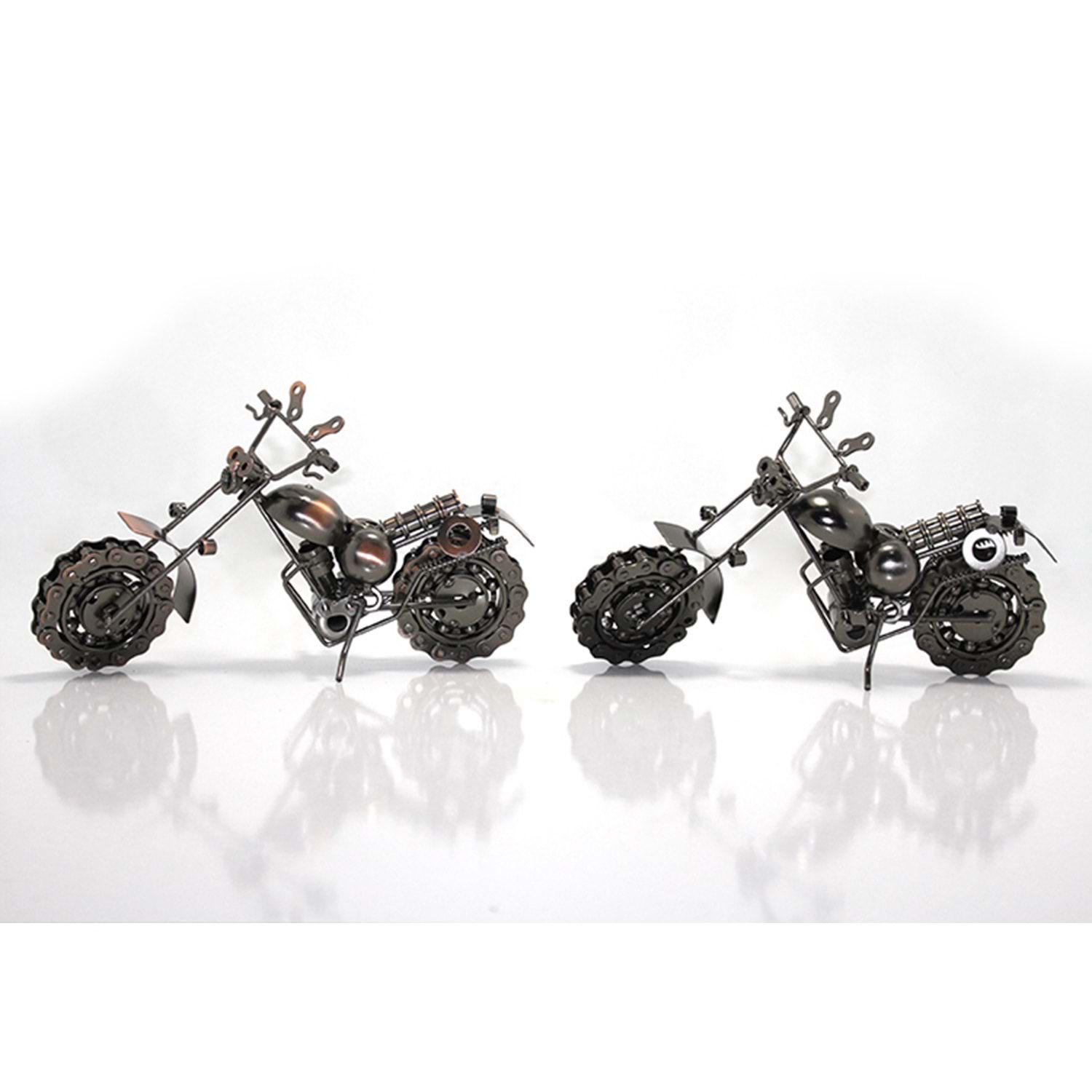 Bilyeli Metal Model Dekoratif Motosiklet Biblosu (20 cm)