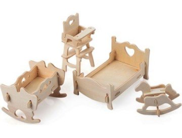 Ahşap 3D Puzzle Çocuk Odası Maketi