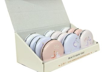 Flamingo Tasarımlı Cep Makyaj Aynası (12 Adet)