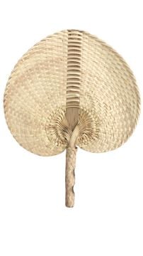Bambu Hasır Örme Yelpaze (29 cm x 22 cm)