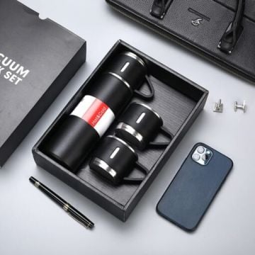 Set Kutulu Termos Siyah 500 ML