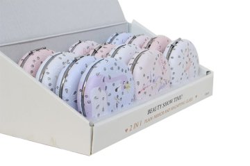 Taşlı Flamingo Tasarımlı Cep Makyaj Aynası (12 Adet)