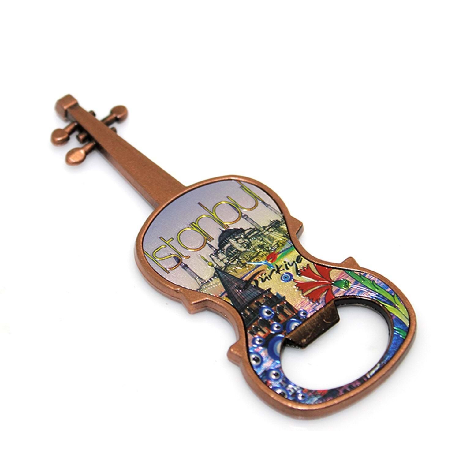 İstanbul Manzaralı Gitar Şeklinde Magnet Açacak