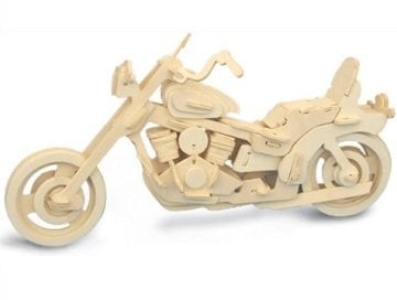 Ahşap 3D Motorsiklet Maketi Maketi