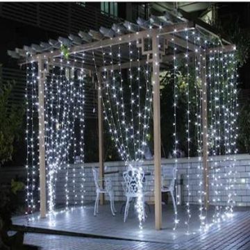 8 Fonksiyon 320 Ledli 220v Beyaz Perde Led (3 mt x 2 mt)