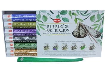 Hem White Sage Beyaz Ada Çayı Cleansing Hexa Gift Pack Çubuk Tütsü