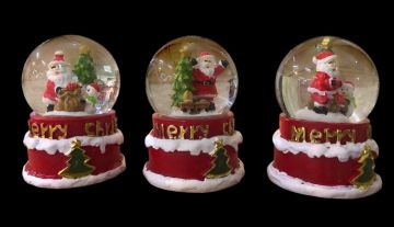 Mini Noel Baba & Kardan Adam Yılbaşı Cam Kar Küresi