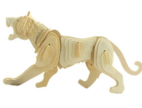 3D Ahşap Puzzle Kaplan Maketi