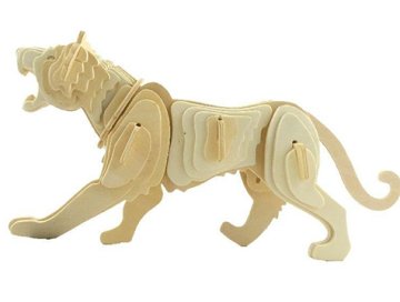 3D Ahşap Puzzle Kaplan Maketi