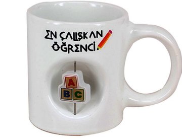 En Çalışkan Öğrenci Döner Objeli Stres Kupa Bardak