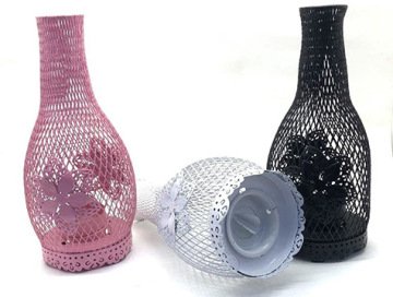 Metal Şişe Şeklinde Dekoratif Tealight Mumluk