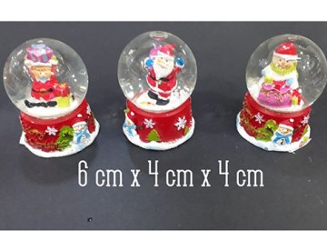 Mini Yılbaşı Hediye Temalı Dekoratif Cam Kar Küresi