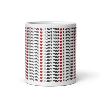I Love You Temalı Sevgililer Gününe Özel Seramik Kupa Bardak