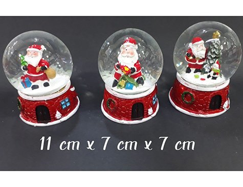 Ev Tasarımlı Noel Baba Yılbaşı Cam Kar Küresi