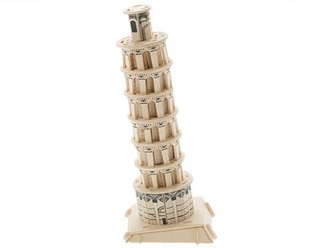 3D Puzzle Ahşap Pisa Kulesi Maketi