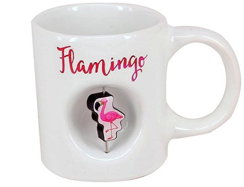 Flamingo Tasarımlı Döner Objeli 3D Stres Kupa Bardak